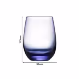 (12 pieces) LIBBEY | STEMLESS - Wine glass - 451ml - Blue