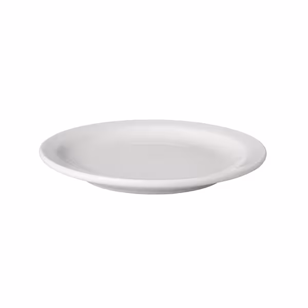 (6 stuks) Budgetline - bord - Mammoet - vlak - porselein - Ø160mm - wit