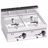 Dubbele elektrische friteuse - 10+10 liter - 18 kW - mechanische bediening - met aftapkraan