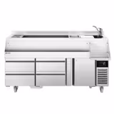 Commercial Back Bar Counter - 1600mm - 235L - 1 Door, 4 Drawers - 13A Plug