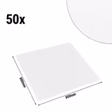(50 pcs) Damask Square Tablecloth Porto Diamond - 80x80cm - White