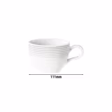 (6 pieces) SELTMANN WEIDEN | Porcelain Coffee Cups Blues – Pearl Grey, Tulip Shape – 180 ml – Dishwasher Safe