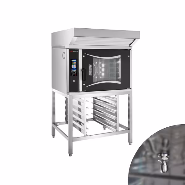 Forno eléctrico de ar quente - de Toque - 6x EN 60 x 40 cm - incl. exaustor