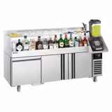 Bar-Cocktail-Getränkekühltisch - 1600mm - 235 Liter - 2 Türen, 1 Schublade & 230V Steckdose