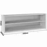 Pensile a giorno in acciaio inox ECO - 2000x400mm - a giorno (senza ante) - 650mm di altezza