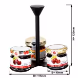 (12 pièces) Présentoir à confiture / support de buffet - Noir - avec 3 niveaux