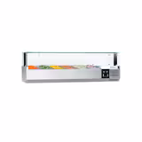 Countertop Prep Well / Refrigerated Topping Unit PREMIUM - with LED Lighting - 1400x335mm - 6x GN 1/4