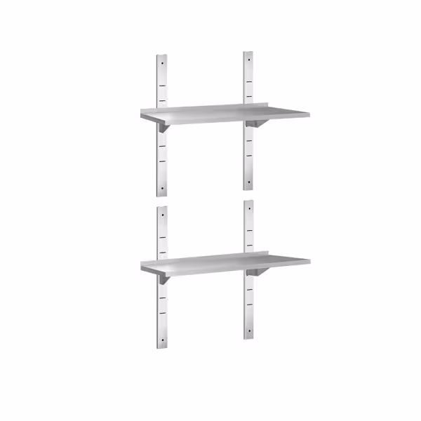 Dubbele RVS wandplank PREMIUM - 800x300mm