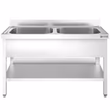 Topfspültisch PREMIUM - 1600x600mm - mit 2 Becken