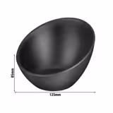 (6 adet) Kase - ZEN - Melamin - 150ml - köşeli - 125x125mm - Derinlik:85mm - Siyah