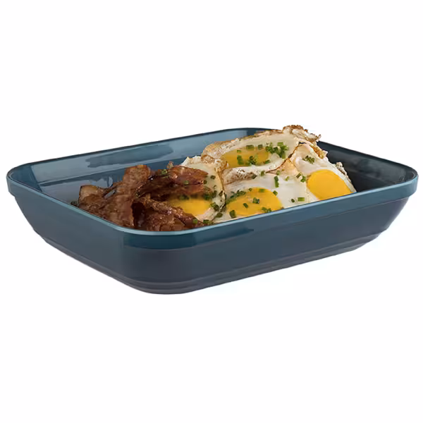 (6 stuks) GN 1/2 kom - EMMA - Melamine - 3,5l - rechthoekig - 325x265mm - Diepte: 75mm - Blauw