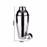 (6 db) Koktélshaker - CLASSIC - 3 részes szett - rozsdamentes acél - 0,7 l