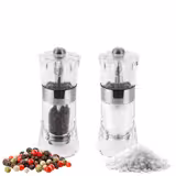 (6 pieces) PEUGEOT | OSLO - Salt & Pepper Mill - Acrylic/Stainless Steel - Height: 140mm