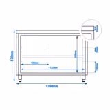 Edelstahl Arbeitsschrank ECO - 1200x600mm - mit Schiebetür