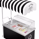 Ice Cream Cart - 1570mm - with sink - for 7 x 5 litres Napoli pans
