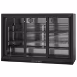 Frigo Bar - 1350mm - 320 litri - 3 porte scorrevoli in vetro - Esterno e interno nero