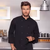 KARLOWSKY | Kochjacke Basic - Schwarz - Größe: M