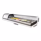 Tapasvitrine PREMIUM PLUS - 1268x410mm - 4x GN 1/3