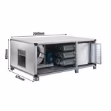 Système de purification d’air extrait avec moteur – 3 500 m³/h – taux de séparation 70 % – avec préfiltre, filtre à poches et filtre à charbon actif
