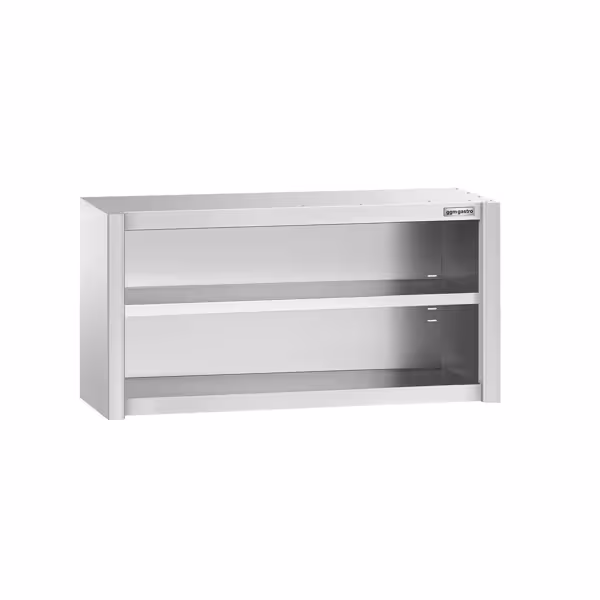 Nerezová nástěnná skříňka PREMIUM - 1200x400 mm - bez posuvných dveří - výška 650 mm