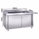 Topfspülschrank - 1800x700mm - mit 1 Becken