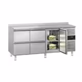Koelwerkbank ECO - 1795x700mm - 417 liter - met 1 deur - met 4 laden - met opstand