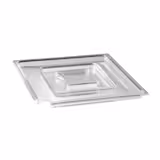 (6 st) Lock FLOAT - Rektangulär - Akryl - Transparent - 250x250 mm - med skår för sked - passar till 83918 & 83919