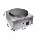 Gas Crêpebakplaat - Handmatig - Enkel - Ø 400mm