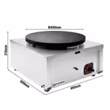 A gás Crepeira - Termóstato manual - Simples (1 placa)