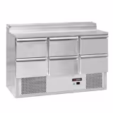Mesa saladette de preparación ECO - 1368x700mm - con 6 cajones - para 8x GN 1/6