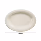 (12 st) SEMPRE - Tallrik - kvadratisk - porslin - 23x23 cm - creme