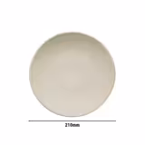 (24 pcs) TEOS | Plate - flat - Porcelain - Ø210mm - Cream