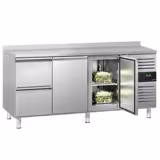 Mostrador refrigerado ECO - 1795x700mm - de trabajo - 2 puertas y 2 cajones - GN 1/1 - refrigeración ventilada