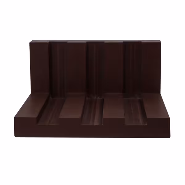 Mensola portataglieri in polietilene - 300x260x160mm - Marrone - per 3 taglieri da 40mm
