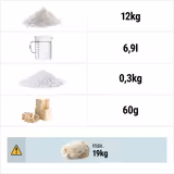 عجانة حلزونية للمخابز - 30 L / 19 kg - سرعتان - وعاء ثابت & عجلات - مؤقّت