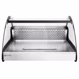 Vetrina refrigerata da banco - per pesce fresco; per utilizzo con ghiaccio tritato - 118l - 695mm - 1 porta a battente in vetro - vetro curvo - display digitale; controllo digitale della temperatura