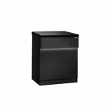 Kassentisch TORONTO - 600mm - schwarze Front  - schwarze Granit-Arbeitsplatte