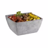 (6 kom) Zdjela - ELEMENT - Melamin - 1,5 l - kvadratna - 190x190 mm - složive - Siva