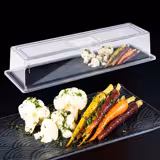 (6 szt.) Pokrywa do tacy ekspozycyjnej - do tacy - GN 2/4 - poliwęglan - 530x162mm - Wysokość: 105mm