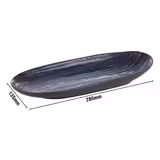 (6 pcs) LOOPS | Platter - flat - Melamine - 280x135mm - oval - Blue/Grey