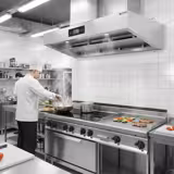 Commercial Plasma Extraction Canopy - 1600mm - Ducted/Recirculating - up to 80% Odour Reduction - Touch Control Panel - LED Lighting