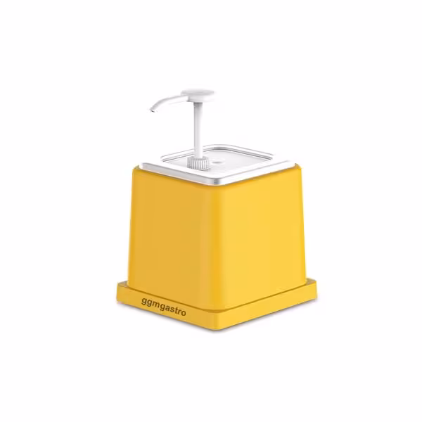 Sinappiannostelija - Muovi (PP) - 2,0 l - 210x220x210 mm - keltainen