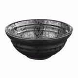 (6 pcs) Dessert Bowl - GLAMOUR - Melamine - 250ml - square - 120x120mm - Depth: 50mm - Black