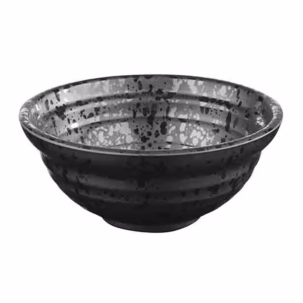 (6 Stück) Schale - GLAMOUR - Melamin - 0,25 Liter - Ø 120mm - Schwarz