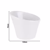 (6 adet) Tatlı / Salata Kasesi - CASUAL - Melamin - 0,3L - yuvarlak - Ø120mm - Beyaz