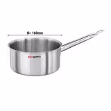 Professional Stainless Steel Saucepan – Ø16 cm - 2.2 L - Induction Compatible - Dishwasher Safe