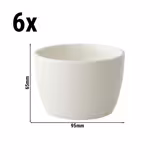 (6 pcs) Dessert Bowl - Lux - Porcelain - 300ml - round - Ø 95mm - Ivory