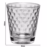 (4 pieces) WMF | Tumbler - Honeycomb Design - 230 ml - uncalibrated