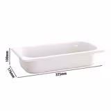 (6 stuks) Melamine GN-bak GN 1/3 - ECO - wit - 2,7 liter - Diepte: 100mm