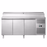 Hűtött előkészítő asztal ECO - 2020x800 mm - 3 ajtós - GN 1/3 10x feltéthűtő